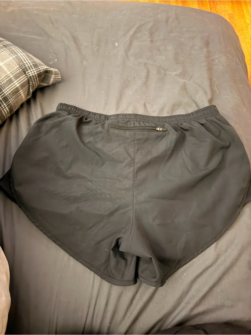 Nike Black Women's Athletic Shorts with White Swoosh